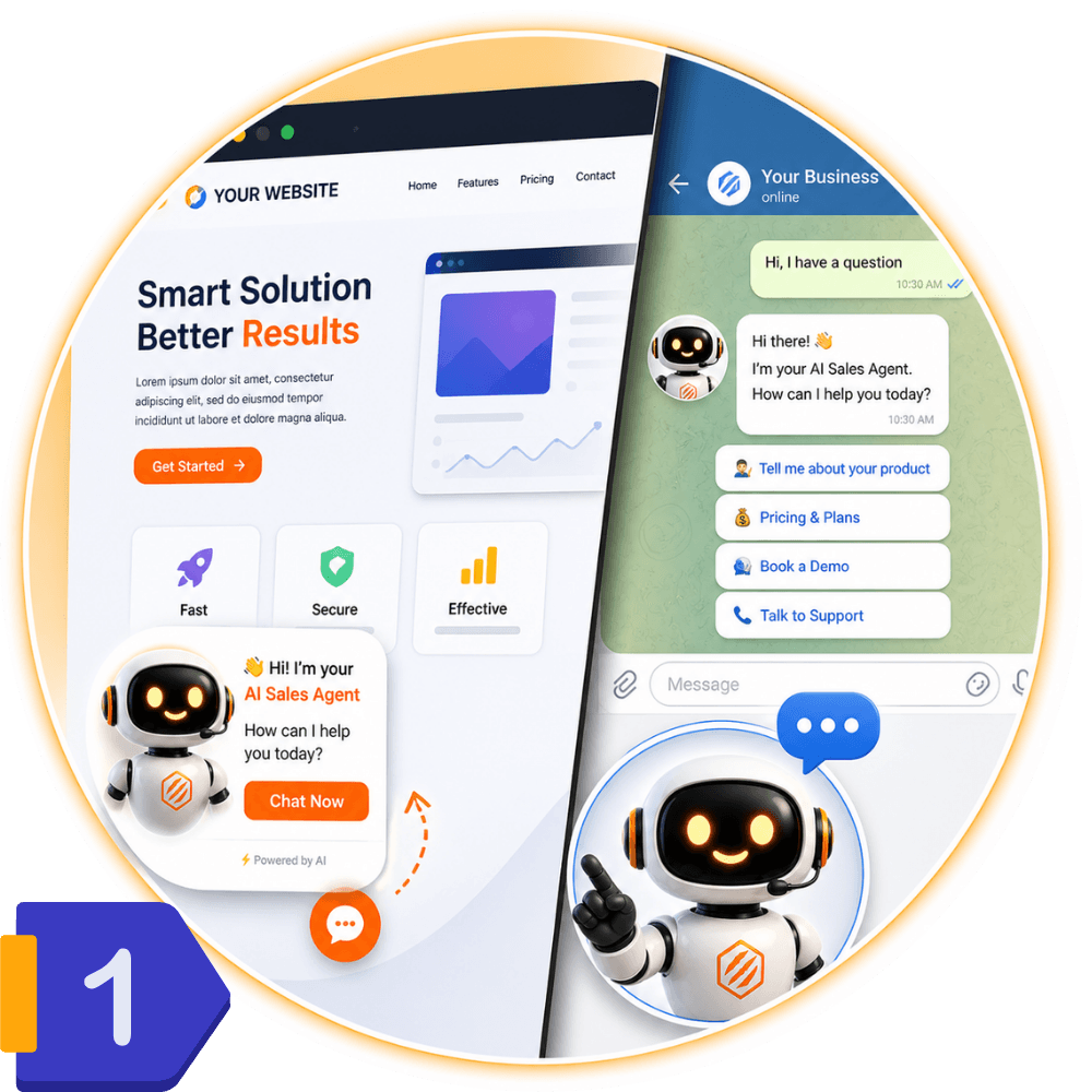 Visitor lands on your site or Telegram