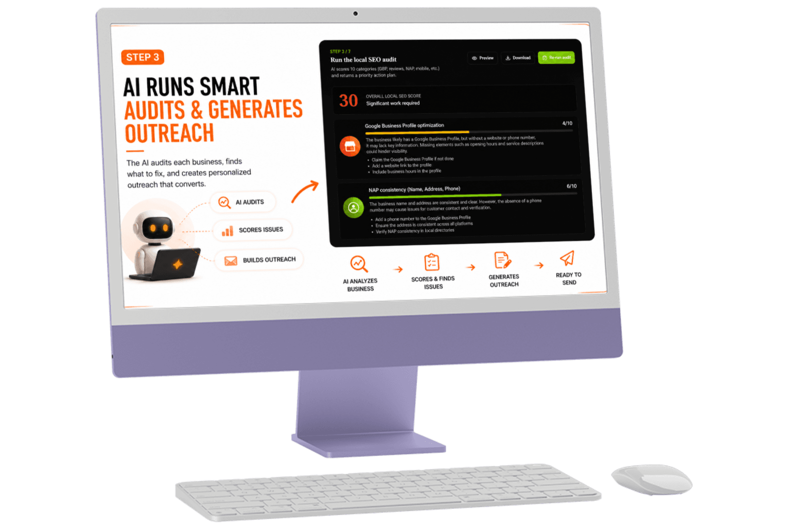 AI Runs Smart Audits & Generates Outreach