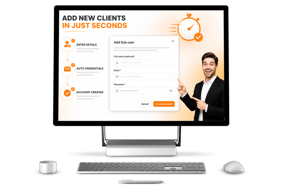 Add New Clients in Just Seconds