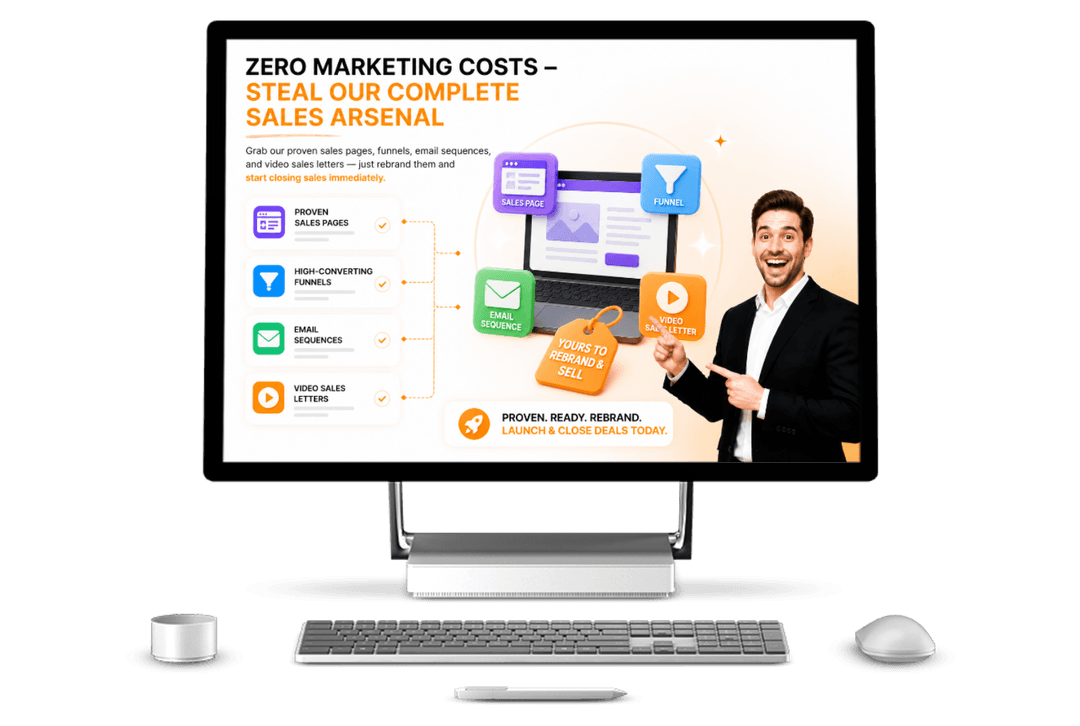 Zero Marketing Costs – Steal Our Complete Sales Arsenal